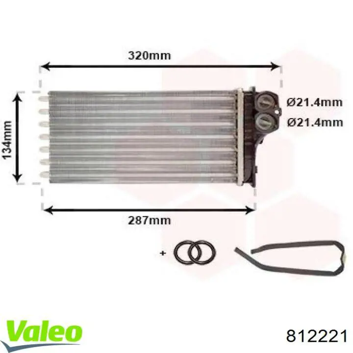 Радіатор пічки 812221 VALEO
