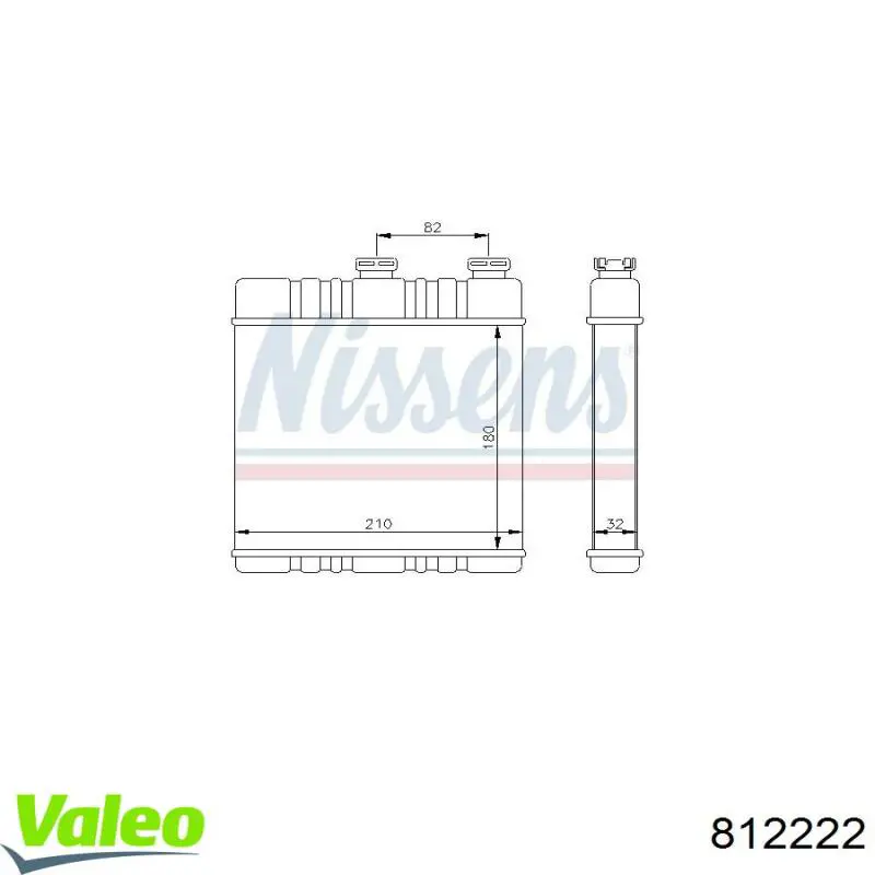 Радіатор пічки (обігрівача) VALEO 812222 ціна, від 45.22 USD