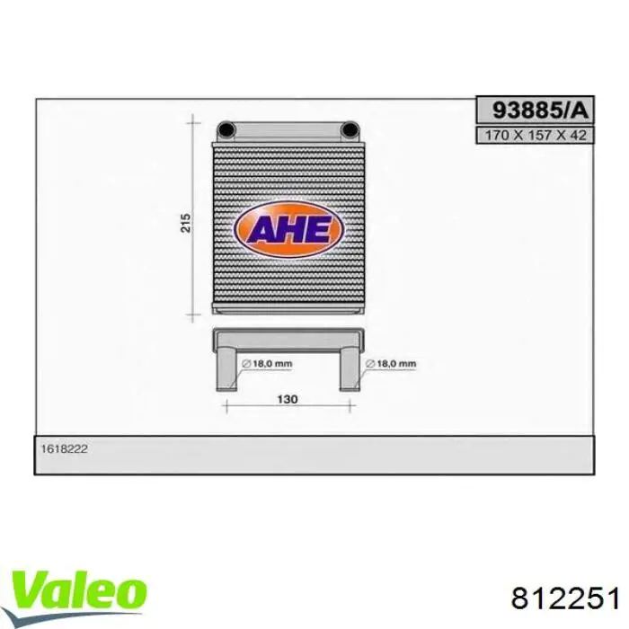 Радіатор пічки (обігрівача), задній VALEO 812251 ціна, від 20.50 USD