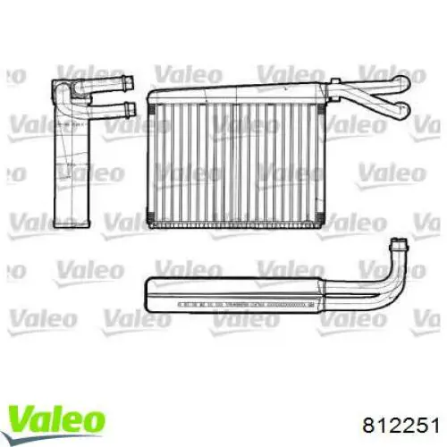 Радіатор пічки (обігрівача), задній 812251 VALEO