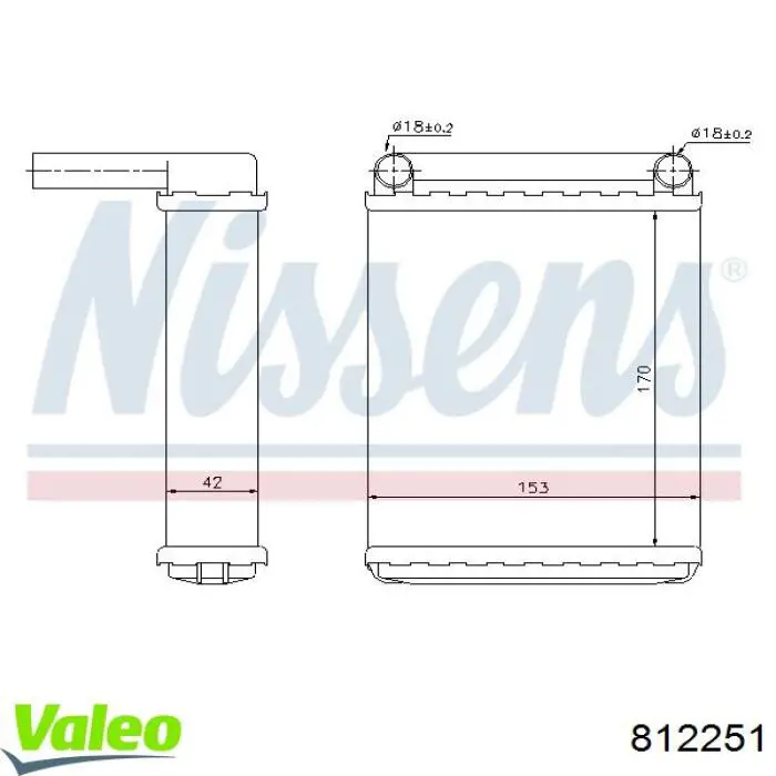 812251 VALEO Опалення кузова заднє