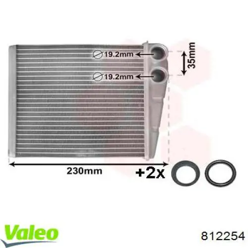 Радіатор пічки (обігрівача) VALEO 812254 ціна, від 22.55 USD