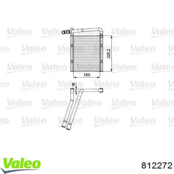 Радіатор пічки 812272 VALEO