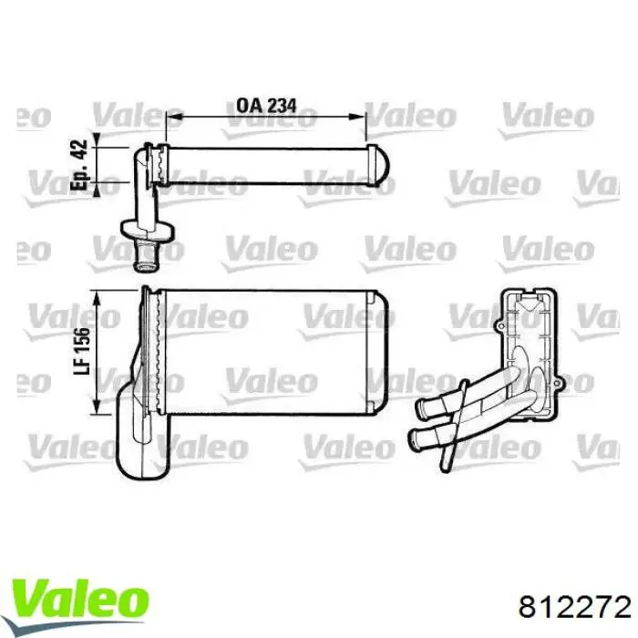 812272 VALEO Радіатор опалювача салону