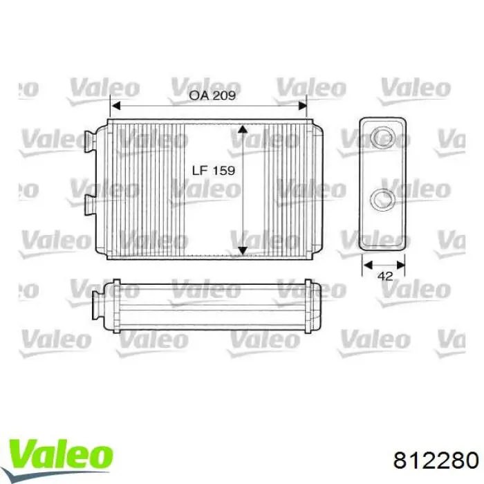 Радіатор пічки (обігрівача) VALEO 812280 ціна, від 37.15 USD