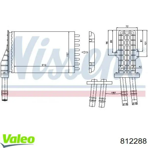 Радіатор пічки AC580537 Maxgear