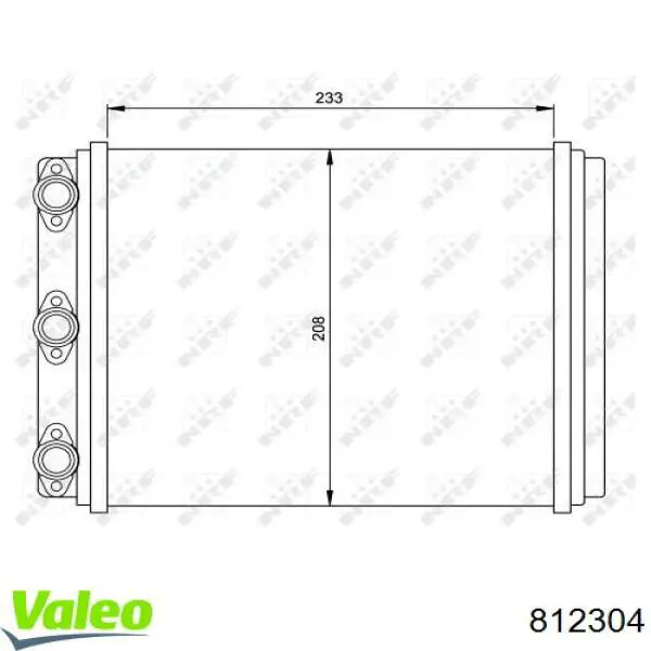 812304 VALEO Радіатор опалювача салону