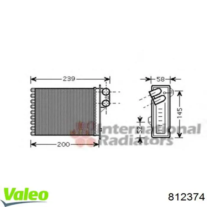 812374 VALEO радіатор пічки (обігрівача)