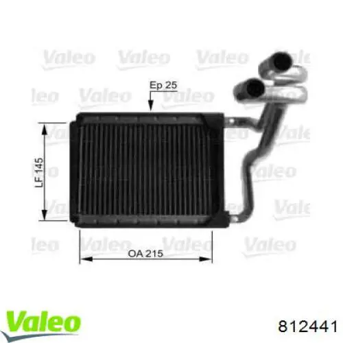Радіатор пічки (обігрівача) VALEO 812441 ціна, від 45.19 USD