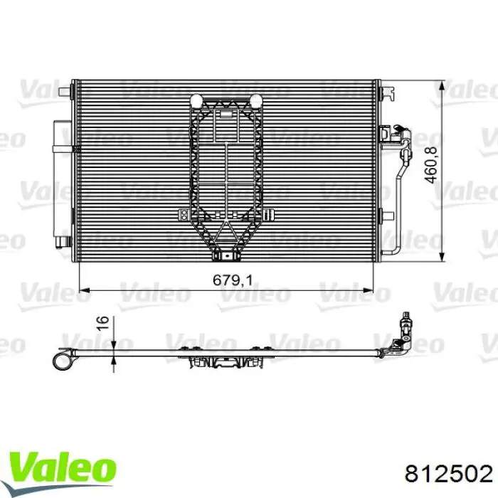 Конденсатор кондиціонера VALEO 812502 ціна, від 214.32 USD