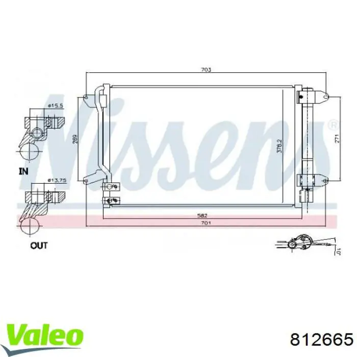 Конденсатор кондиціонера VALEO 812665 ціна, від 109.78 USD