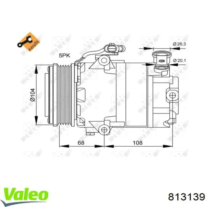 Компресор кондиціонера ACP59000P Mahle Original