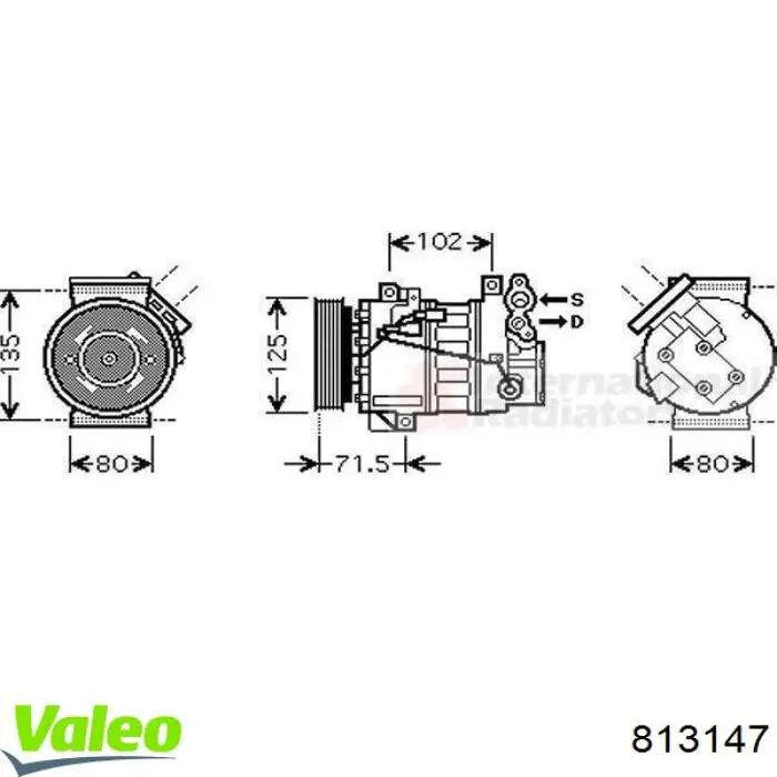 Компресор кондиціонера 813147 VALEO