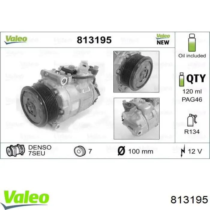 Купити 813195 VALEO Компресор кліматичної установки