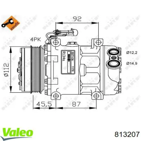 813207 VALEO Компресор холодоагенту
