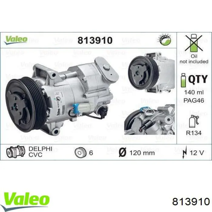 Компресор системи кондиціювання VALEO 813910 ціна, від 132.47 USD