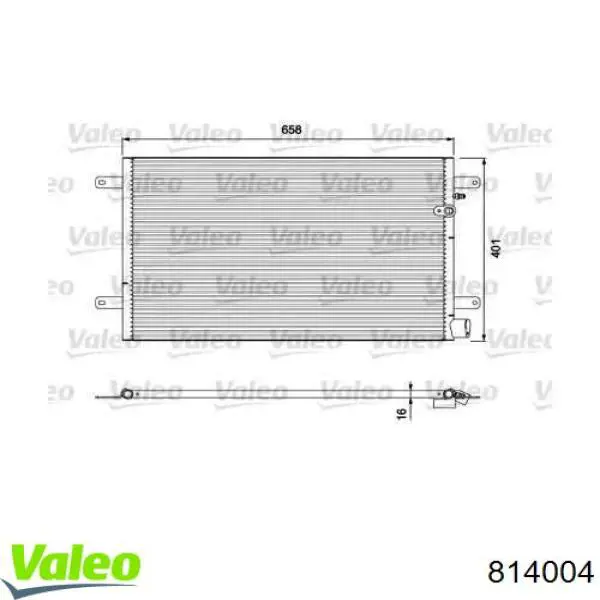 Радіатор кондиціонера 814004 VALEO