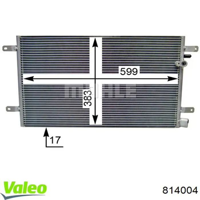Конденсатор кондиціонера VALEO 814004 ціна, від 93.60 USD