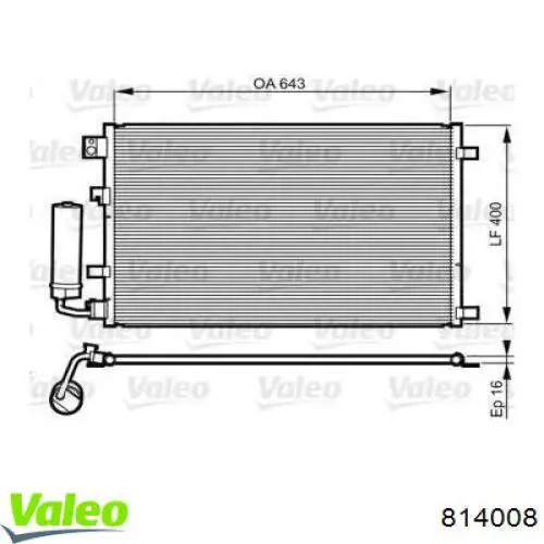 Конденсатор кондиціонера VALEO 814008 ціна, від 93.05 USD