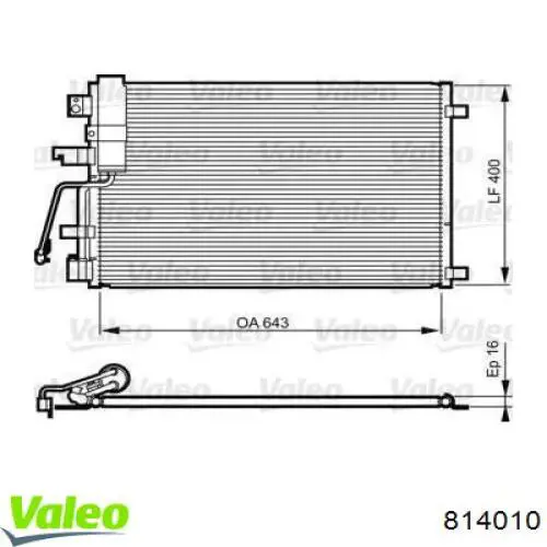 814010 VALEO Конденсатор