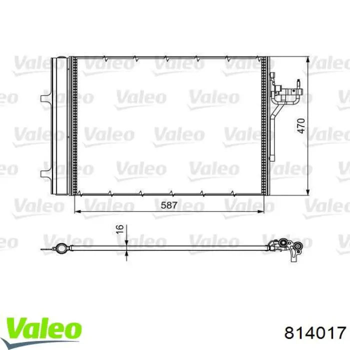 Радіатор кондиціонера 814017 VALEO
