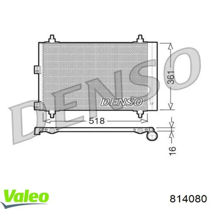 Радіатор кондиціонера 814080 VALEO