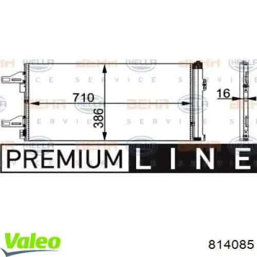 Конденсатор кондиціонера VALEO 814085 ціна, від 100.61 USD