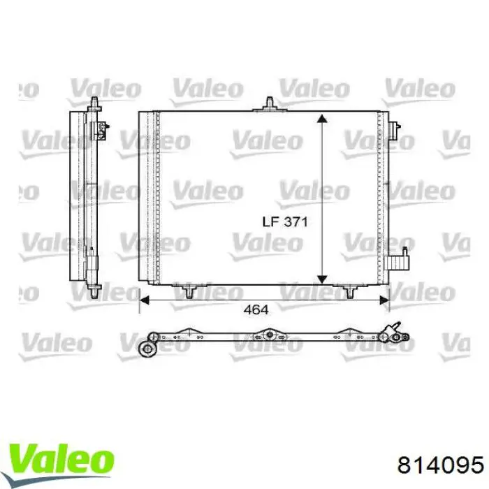 Радіатор кондиціонера 814095 VALEO