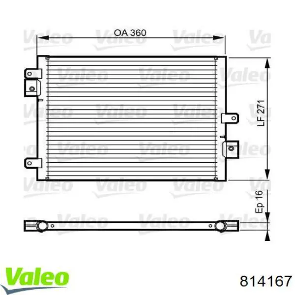 814167 VALEO Конденсатор