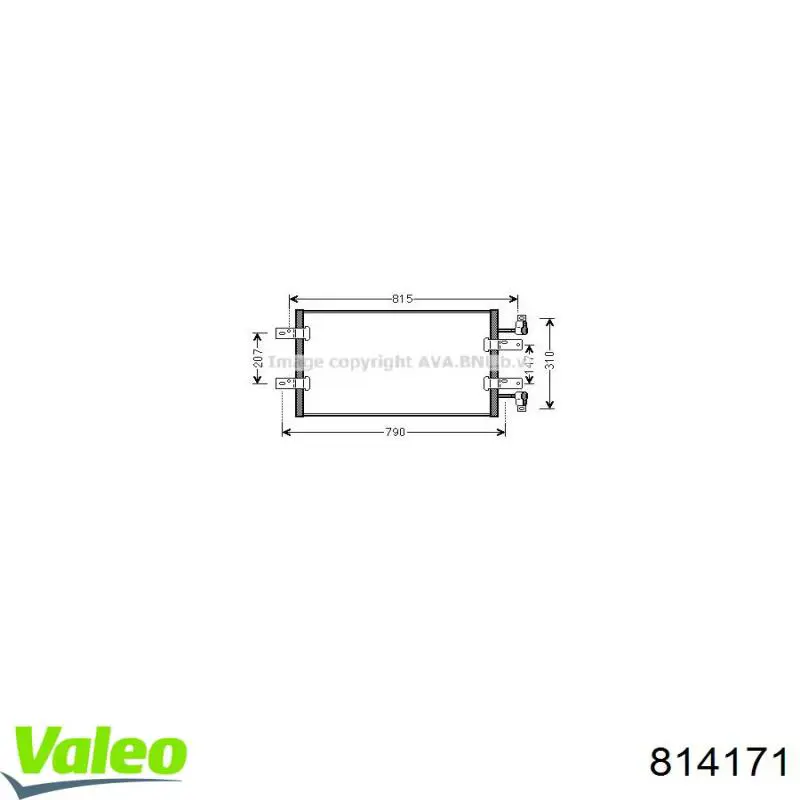 814171 VALEO Конденсатор