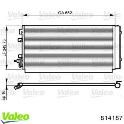 814187 VALEO Конденсатор