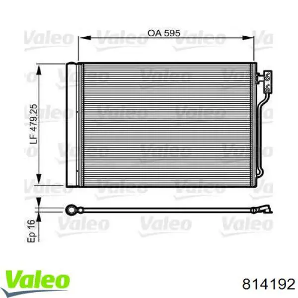 Радіатор кондиціонера 814192 VALEO