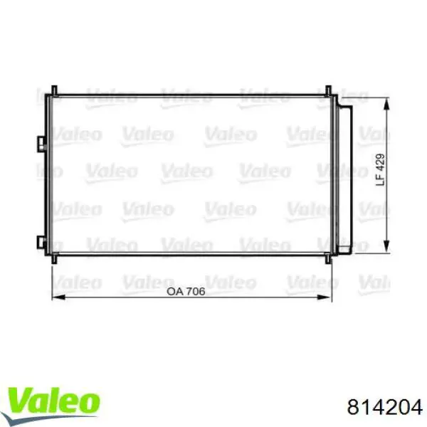 Радіатор кондиціонера 814204 VALEO