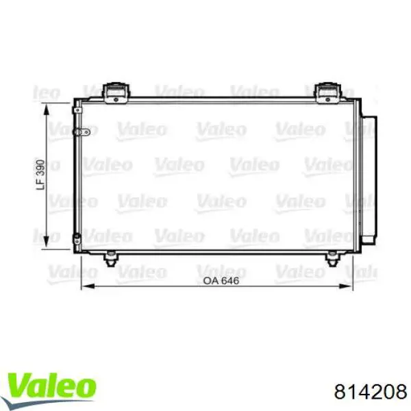 Радіатор кондиціонера 814208 VALEO