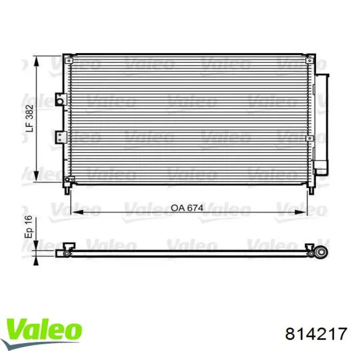 Конденсатор кондиціонера VALEO 814217 ціна, від 86.98 USD