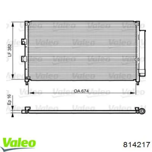 814217 VALEO PHC радіатор кондиціонера