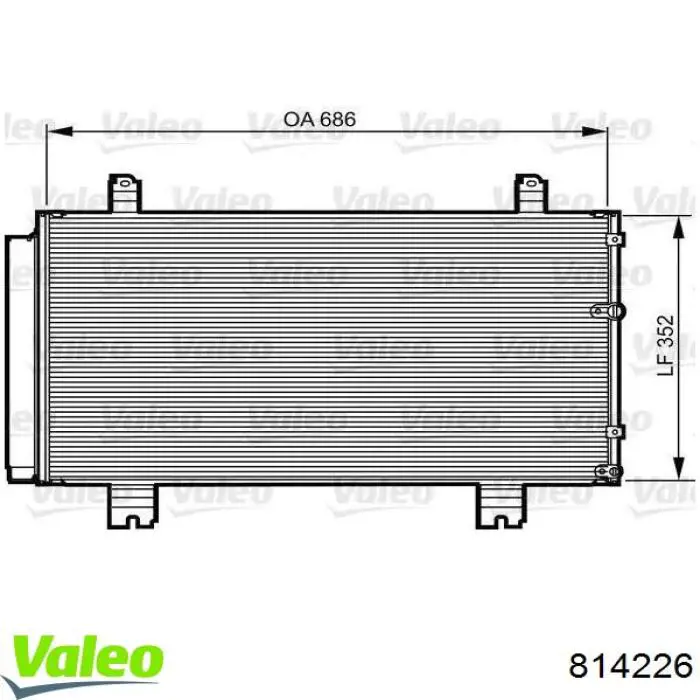 Конденсатор кондиціонера VALEO 814226 ціна, від 120.26 USD