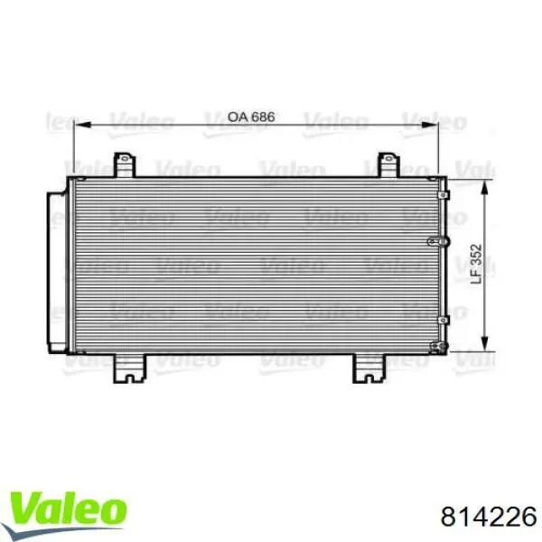 814226 VALEO радіатор кондиціонера