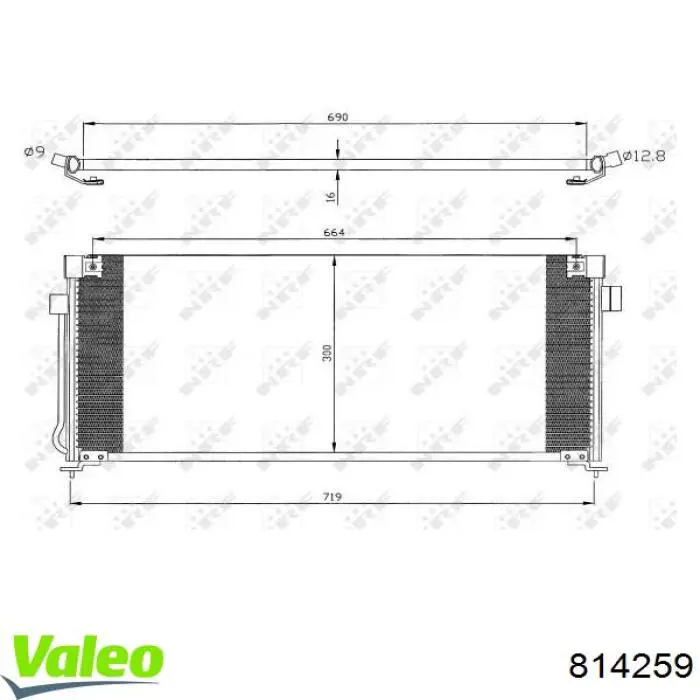 Конденсатор кондиціонера VALEO 814259 ціна, від 120.38 USD