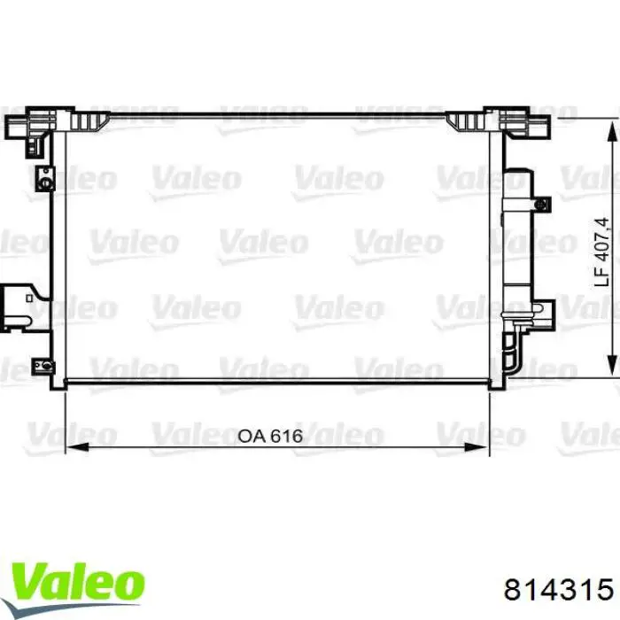 Конденсатор кондиціонера VALEO 814315 ціна, від 124.63 USD