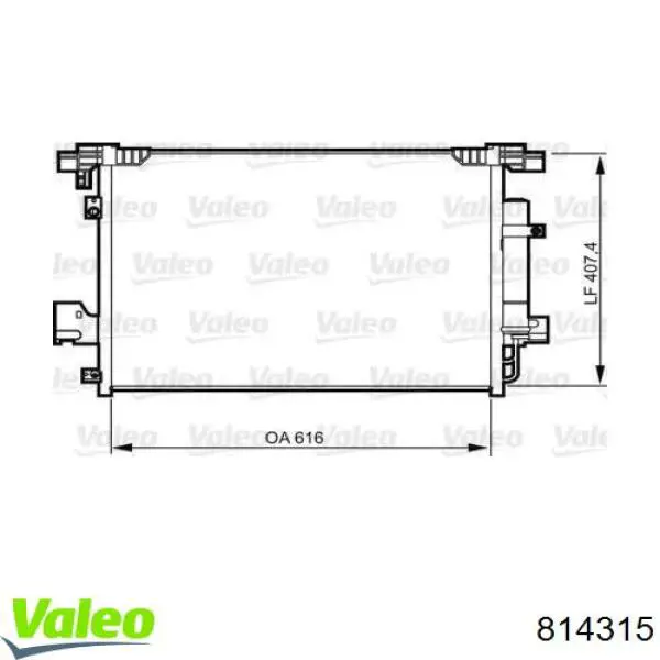 814315 VALEO радіатор кондиціонера