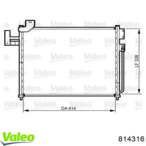 Конденсатор кондиціонера VALEO 814316 ціна, від 68.56 USD