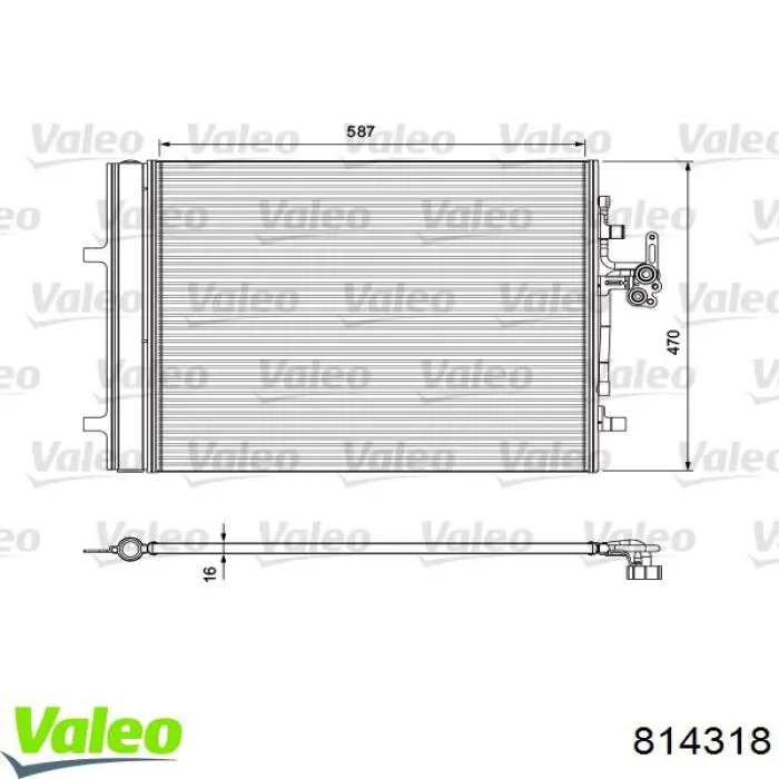 Конденсатор кондиціонера VALEO 814318 ціна, від 112.74 USD