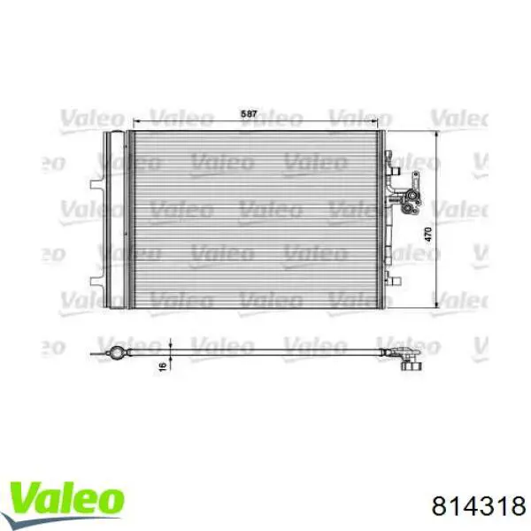 Радіатор кондиціонера 814318 VALEO