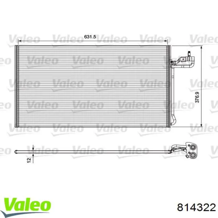 Купити 814322 VALEO Радіатор системи охолодження кондиціонера