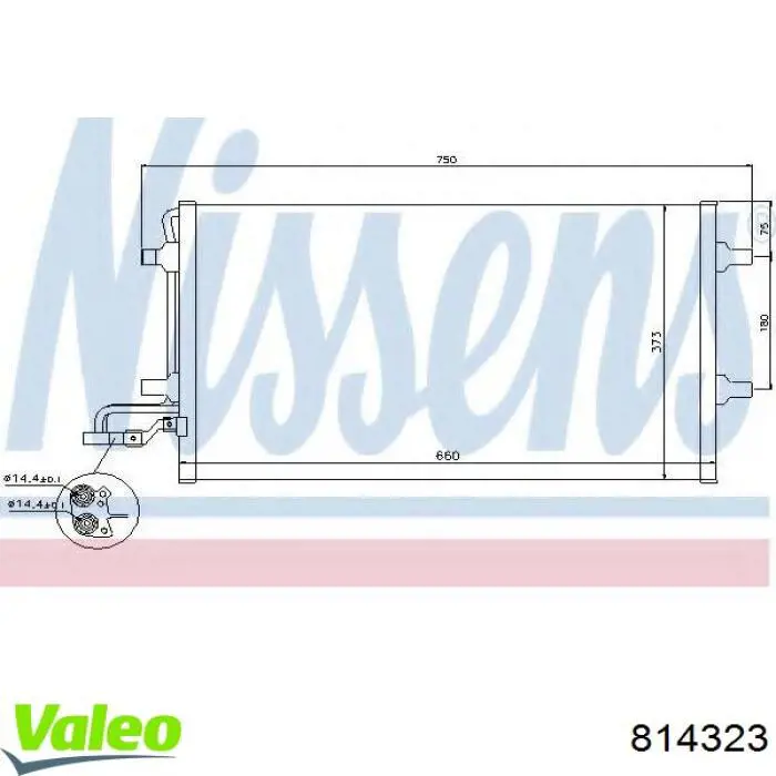 Конденсатор кондиціонера VALEO 814323 ціна, від 93.50 USD