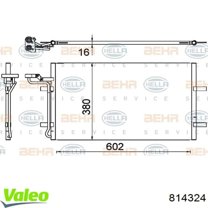 Конденсатор кондиціонера VALEO 814324 ціна, від 105.06 USD