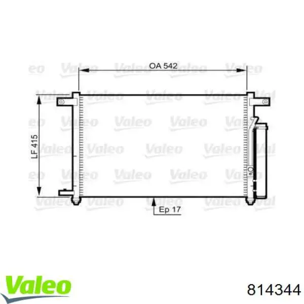 814344 VALEO Конденсатор