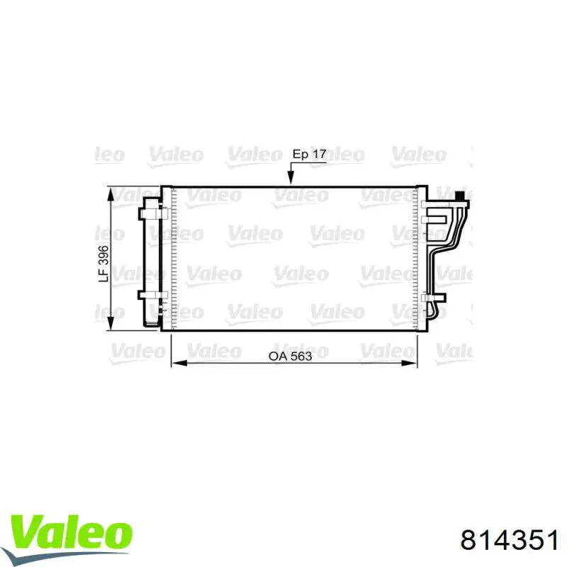 Конденсатор кондиціонера VALEO 814351 ціна, від 69.68 USD
