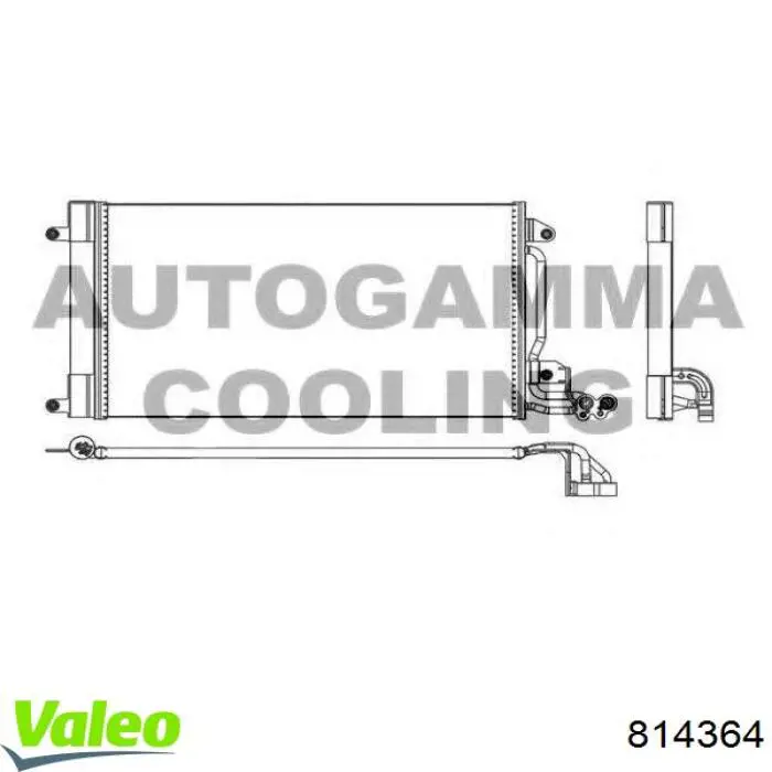 Конденсатор кондиціонера VALEO 814364 ціна, від 85.54 USD
